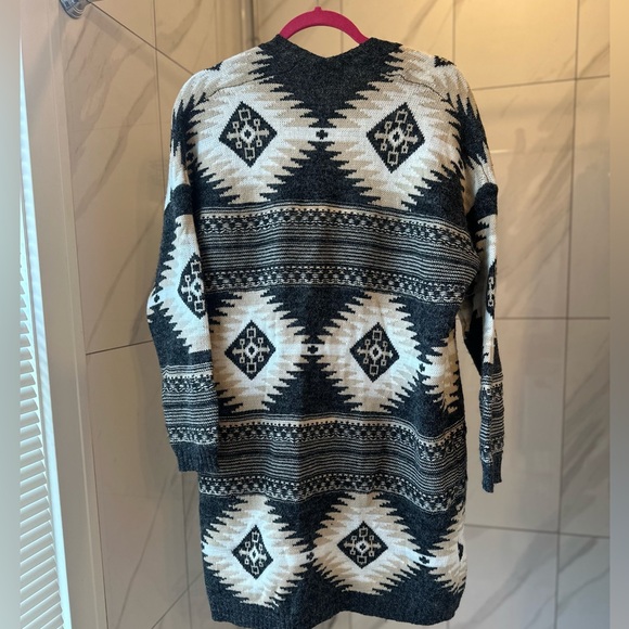 Cosy Aztec Duster Cardigan -M/L - Picture 12 of 12